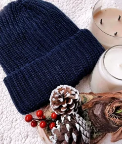 Men Nayked Apparel Accessories>Chunky Marled Yarn And Solid Color Soft Knit Hat