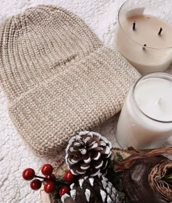 Men Nayked Apparel Accessories>Chunky Marled Yarn And Solid Color Soft Knit Hat