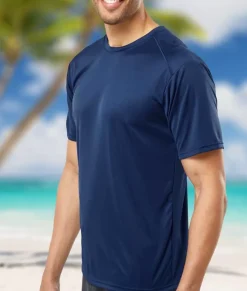 Men Nayked Apparel Swim>Men'S Islander Performance Upf Short Sleeve T-Shirt