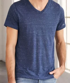 Men Nayked Apparel Shirts>Men'S Marbled Jersey V-Neck T-Shirt