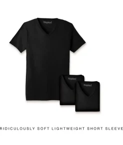 Men Nayked Apparel Shirts>Men'S 3Pk Ridiculously Soft Lightweight V-Neck T-Shirt