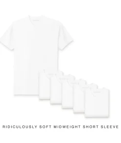 Men Nayked Apparel T-Shirt Packs>Men'S 6Pk Ridiculously Soft Midweight Crew T-Shirt