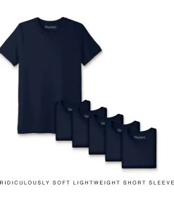 Men Nayked Apparel T-Shirts>Men'S 6Pk Ridiculously Soft Lightweight Crew Neck T-Shirt
