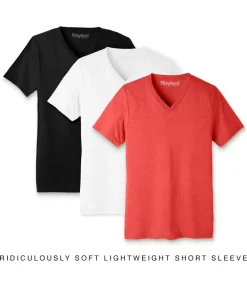 Men Nayked Apparel Shirts>Men'S 3Pk Ridiculously Soft Lightweight V-Neck T-Shirt Favorites