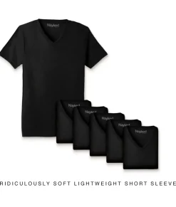 Men Nayked Apparel Shirts>Men'S 6Pk Ridiculously Soft Lightweight V-Neck T-Shirt