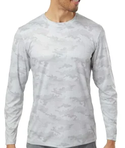Men Nayked Apparel Workout Wear>Men'S Pompano Performance Upf Camo Long Sleeve T-Shirt