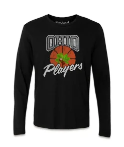 Men Nayked Apparel T-Shirts>Men'S Ridiculously Soft 100% Cotton Long Sleeve Graphic Tee | Ohio Players (Buckeye Leaf)