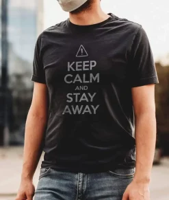 Men Nayked Apparel T-Shirts>Men'S Ridiculously Soft 100% Cotton Graphic Tee | Keep Calm And Stay Away