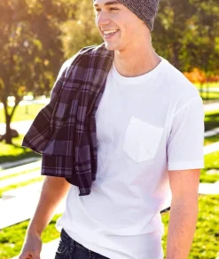 Men Nayked Apparel T-Shirts>Men'S Ridiculously Soft 100% Cotton Pocket T-Shirt