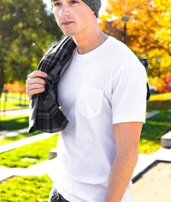 Men Nayked Apparel T-Shirts>Men'S Ridiculously Soft 100% Cotton Pocket T-Shirt