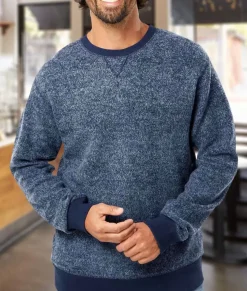 Men Nayked Apparel Shirts>Men'S Ridiculously Soft Aspen Brushed Fleece Pullover