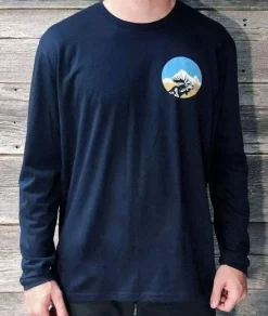 Men Nayked Apparel T-Shirts>Men'S Ridiculously Soft Cotton Long Sleeve Graphic Tee | Pacific Northwest