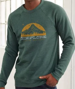 Men Nayked Apparel Hoodies & Sweatshirts>Men'S Ridiculously Soft Fleece Pullover Graphic Sweatshirt | Explore