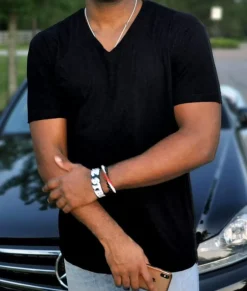 Men Nayked Apparel Shirts>Men'S Ridiculously Soft Lightweight V-Neck T-Shirt | Classic