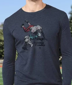 Men Nayked Apparel T-Shirts>Men'S Ridiculously Soft Lightweight Long Sleeve Graphic Tee | Sunday Funday