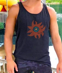 Men Nayked Apparel Tanks>Men'S Ridiculously Soft Lightweight Graphic Tank | Sicily Sun