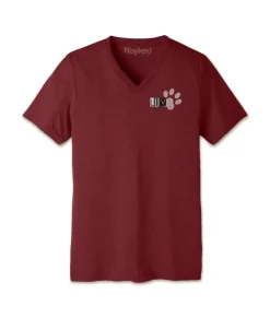 Men Nayked Apparel T-Shirts>Men'S Ridiculously Soft Lightweight V-Neck Graphic Tee | Luv Paw Print