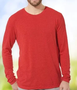 Men Nayked Apparel T-Shirts>Men'S Ridiculously Soft Lightweight Long Sleeve Crew Shirt