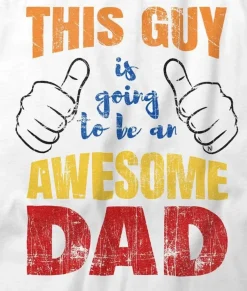 Men Nayked Apparel T-Shirts>Men'S Ridiculously Soft Lightweight Graphic Tee | Awesome Dad-To-Be