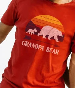 Men Nayked Apparel Shirts>Men'S Ridiculously Soft Lightweight Graphic Tee | Grandpa Bear
