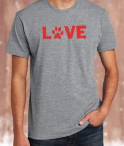 Men Nayked Apparel T-Shirts>Men'S Ridiculously Soft Midweight Valentine'S Day Graphic T-Shirt | Love My Pet