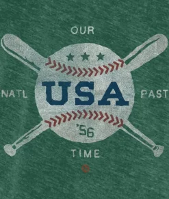 Men Nayked Apparel Shirts>Men'S Ridiculously Soft Midweight Raglan Hooded Sweatshirt | Vintage Baseball Graphic