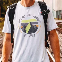 Men Nayked Apparel Shirts>Men'S Ridiculously Soft Midweight Graphic Tee | Not All Who Wander Are Lost