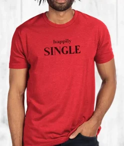 Men Nayked Apparel Shirts>Men'S Ridiculously Soft Midweight Graphic T-Shirt | Happily Single