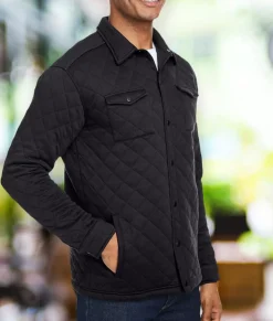 Men Nayked Apparel Shirts>Men'S Ridiculously Soft Quilted Shirt Jacket