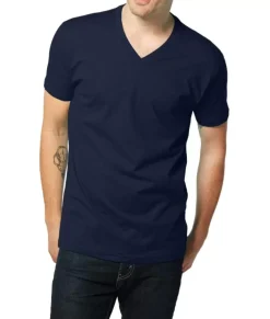 Men Nayked Apparel Shirts>Men'S Ridiculously Soft Short Sleeve V-Neck 100% Cotton Shirt