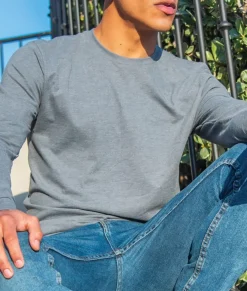 Men Nayked Apparel T-Shirts>Men'S Ridiculously Soft Sueded Long Sleeve T-Shirt