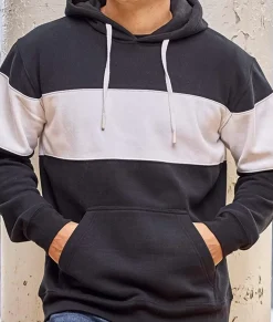 Men Nayked Apparel Hoodies & Sweatshirts>Men'S Ridiculously Soft Sueded Fleece Varsity Block Hoodie