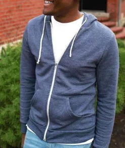 Men Nayked Apparel Hoodies & Sweatshirts>Men'S Ridiculously Soft Vintage Recycled Fleece Full-Zip Hoodie