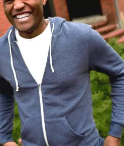 Men Nayked Apparel Shirts>Men'S Ridiculously Soft Vintage Recycled Fleece Full-Zip Hoodie