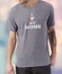 Men Nayked Apparel Shirts>Men'S Ridiculously Soft Vintage Graphic T-Shirt | I Love My Moms