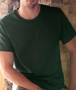 Men Nayked Apparel T-Shirts>Men'S Soft Garment Washed 100% Cotton Short Sleeve T-Shirt