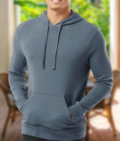 Men Nayked Apparel Shirts>Men'S Soft Recycled Washed Lightweight Terry Hooded Pullover