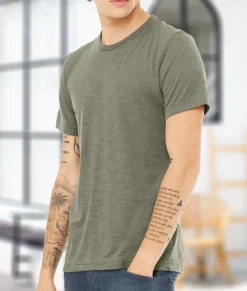 Men Nayked Apparel T-Shirts>Men'S Soft Slub Jersey Short Sleeve Crew Neck T-Shirt