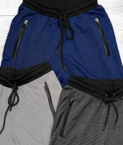 Men Nayked Apparel Bottoms>Men'S Soft Striped Fleece Shorts/Discontinued