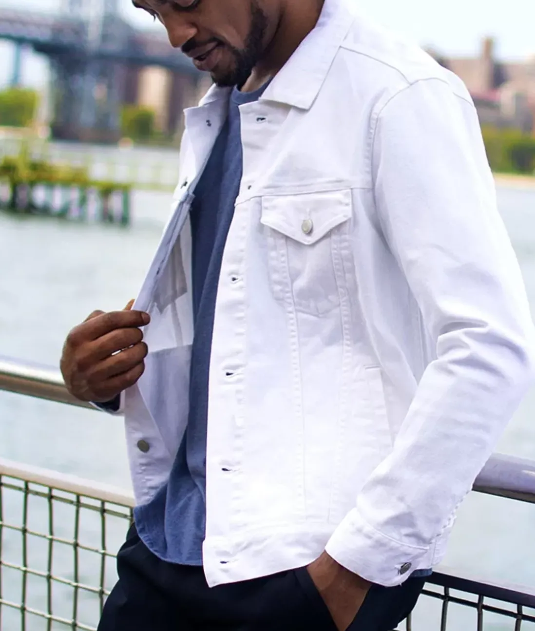 Men Nayked Apparel Shirts>Men'S Soft Vintage Denim Jacket