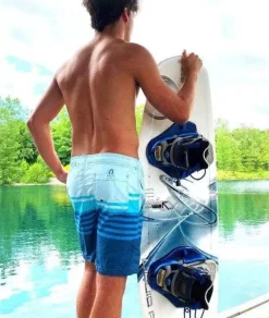 Men Nayked Apparel Bottoms>Men'S Stripe Volley Swim Short/Discontinued