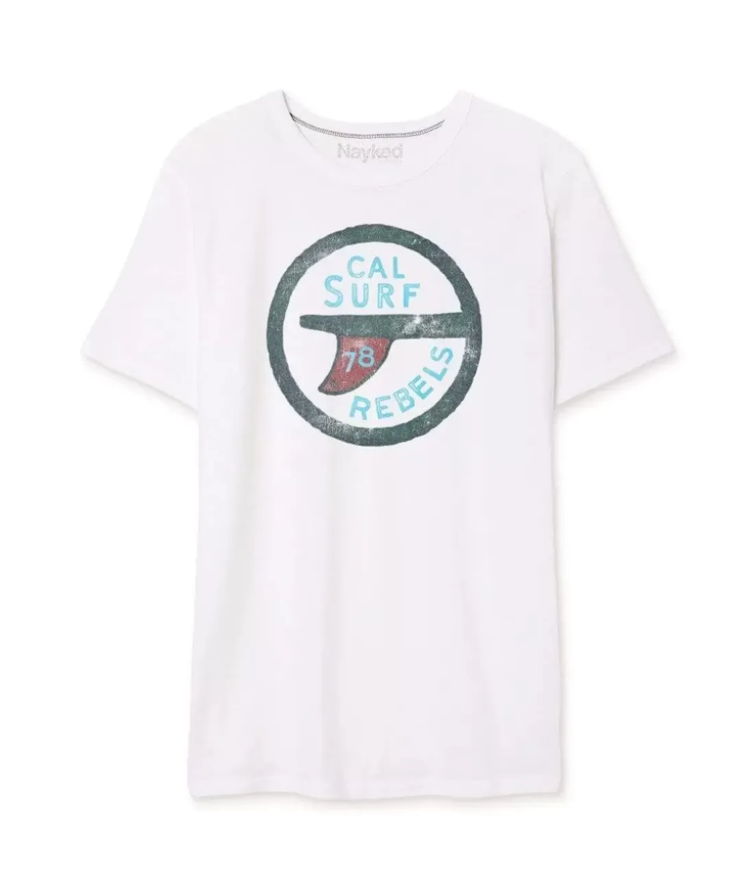 Men Nayked Apparel T-Shirts>Men'S Vintage Graphic Crew Neck T-Shirt | Surf Rebels