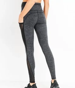 Women Nayked Apparel Bottoms Skirts & Dresses>Real Women'S Plus High-Waist Splice Mesh Pocket Full Leggings/Discontinued