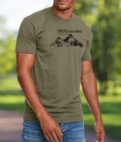 Men Nayked Apparel T-Shirts>Ridiculously Soft Crew Neck Graphic T-Shirt | Mend The Mind-Mountains
