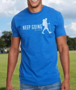 Men Nayked Apparel Shirts>Ridiculously Soft Crew Neck Graphic T-Shirt | Keep Going With Hiker
