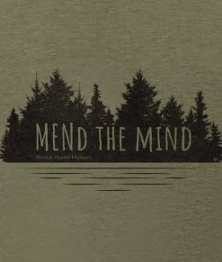 Men Nayked Apparel T-Shirts>Ridiculously Soft Crew Neck Graphic T-Shirt | Mend The Mind-Treeline And Lake Graphic