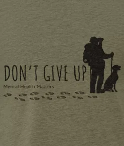 Men Nayked Apparel Shirts>Ridiculously Soft Crew Neck Graphic T-Shirt | Don'T Give Up-Hike With Your Dog