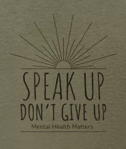 Men Nayked Apparel Shirts>Ridiculously Soft Crew Neck Graphic T-Shirt | Speak Up Don'T Give Up Front Graphic