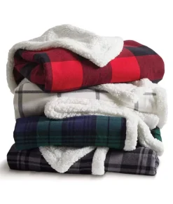 Men Nayked Apparel Accessories>Sherpa Flannel Blanket