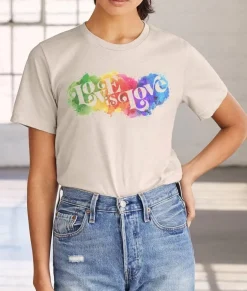 Women Nayked Apparel Tops>Unisex Ridiculously Soft Lightweight Sueded Graphic T-Shirt | Love Is Love